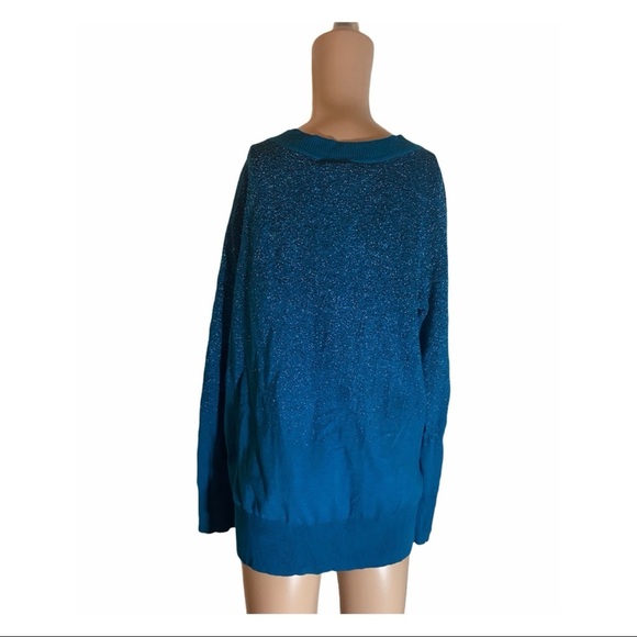 Lane Bryant Blue V-Neck Sweater - Picture 3 of 5
